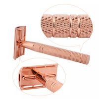 The Great Living Co Premium Double Edge Safety Razor Plus Blades - Rose Gold